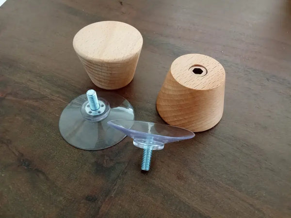 Phinias Fensterliege Ersatz Saugnäpfe mit Holzknebel für Katzenliege