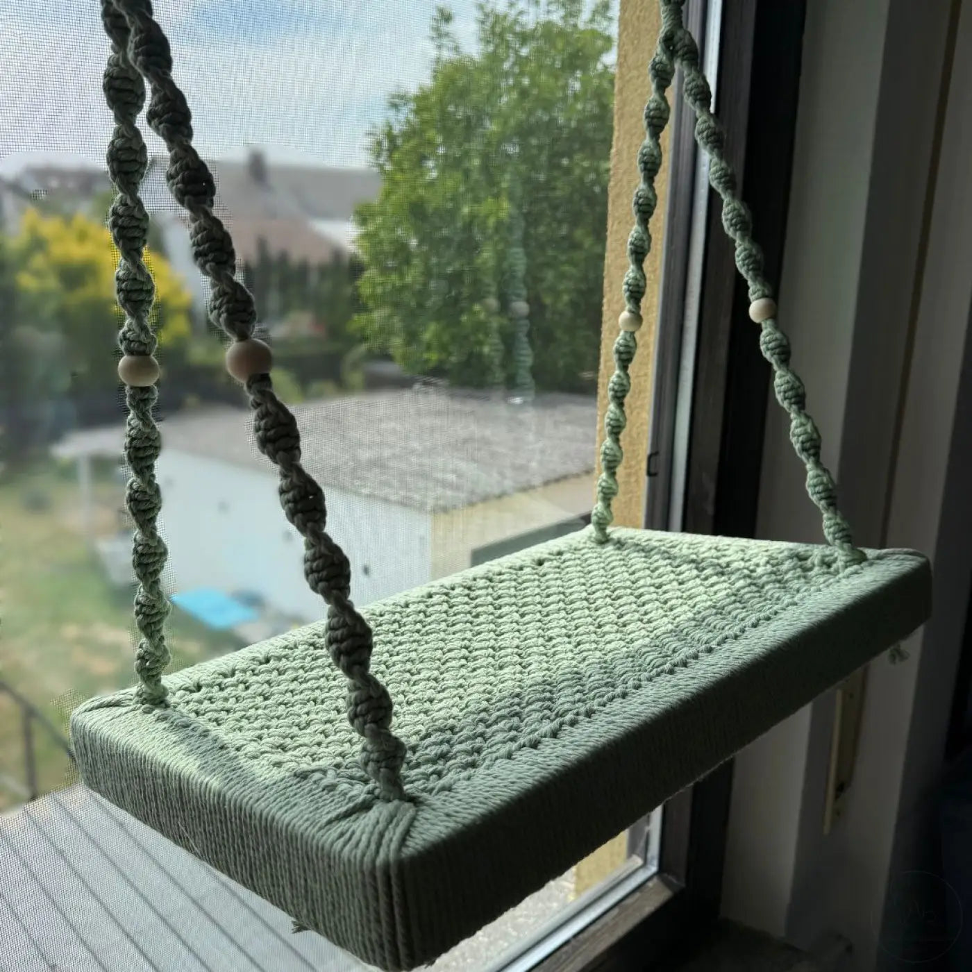 Handgemachte Makrame-Katzenliege fensterplatz katze für gemütliches Fenstervergnügen