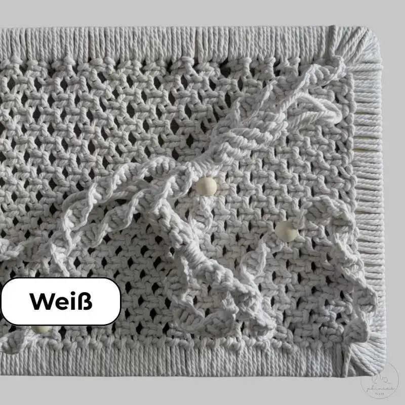 Weiße Makrame-Wanddekoration für fensterplatz katze und katze fensterliege