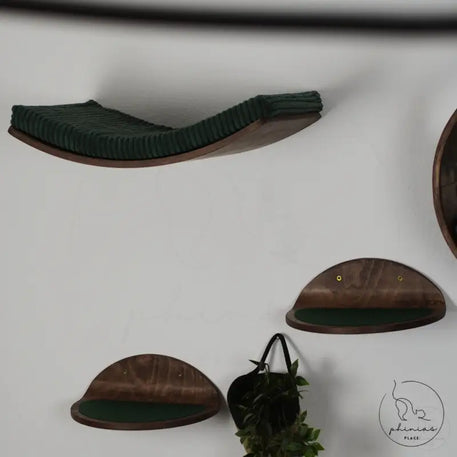 Wandmontierte Katzenmöbel.