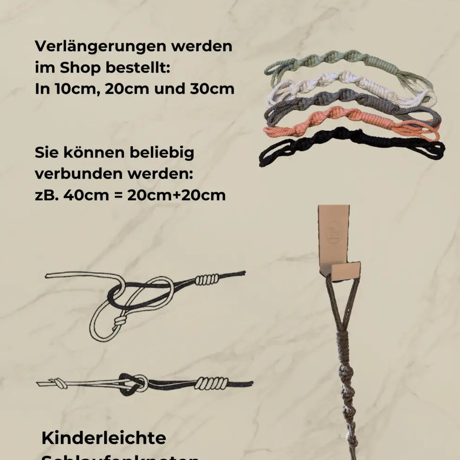 Fensterliege 10-20-30cm Verlängerungen in Erdtönen: Salbei, Weiss, Grau, Koralle, Schwarz